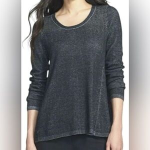 EILEEN FISHER ORGANIC COTTON & TENCEL BLEND CASUAL SWEATER, SIZE L.